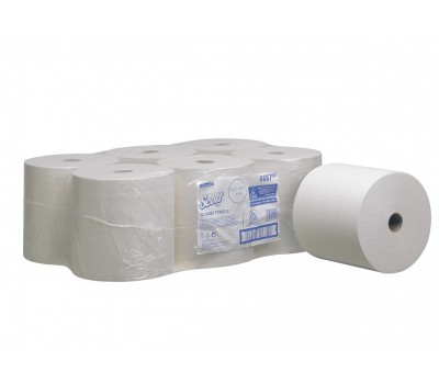 Бумажные полотенца в рулонах, 354 м, белый