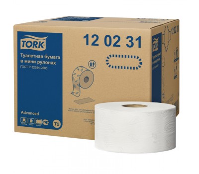 Туалетная бумага Tork Advanced в мини-рулонах